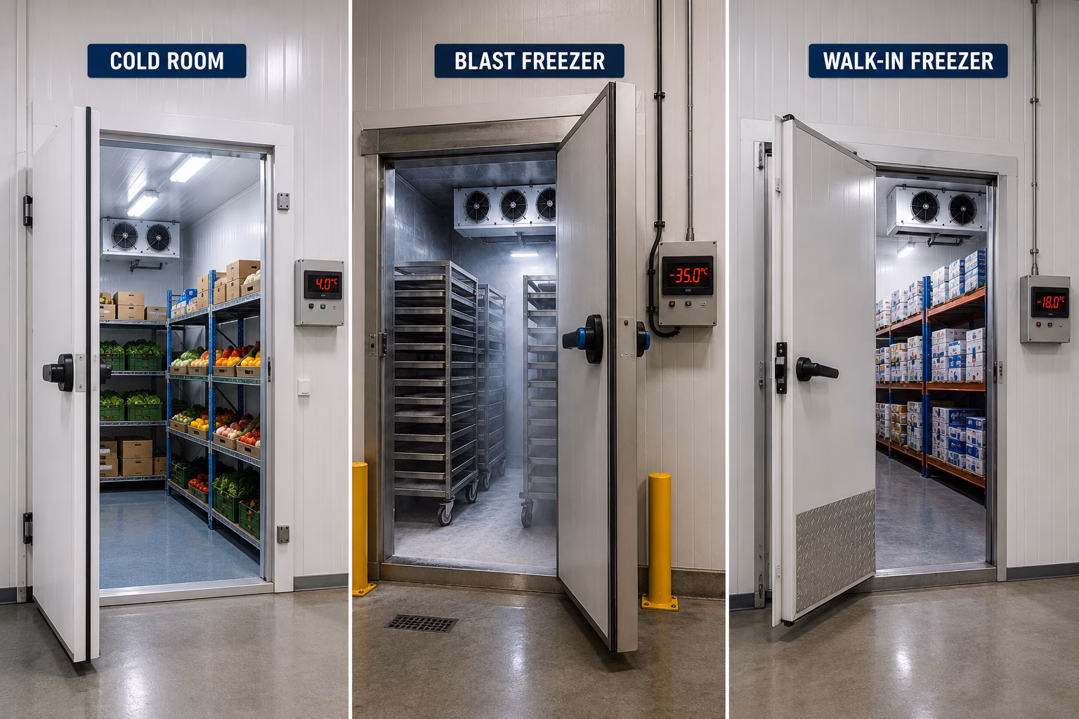 PUF Panel for Cold Storage: Cold Room vs Blast Freezer vs Walk-in Freezer